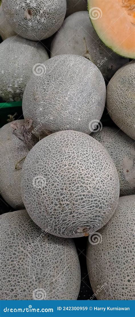Melones frescos en un mercado