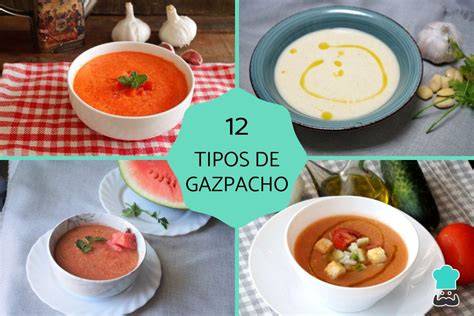 Surtido de diferentes tipos de gazpacho