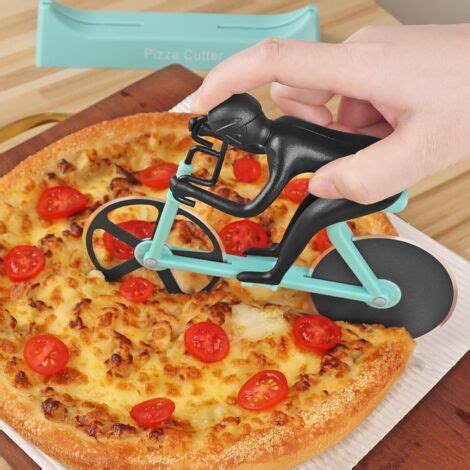 Cortador de pizza con forma de bicicleta