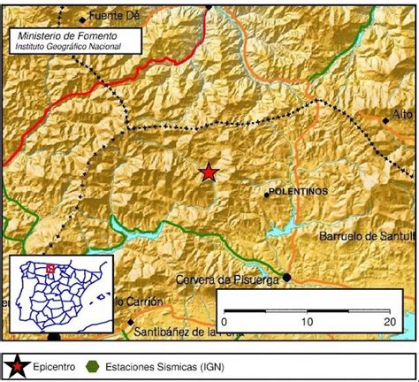 Mapa de la Montaña Palentina con ubicación de Aguilar de Campoo