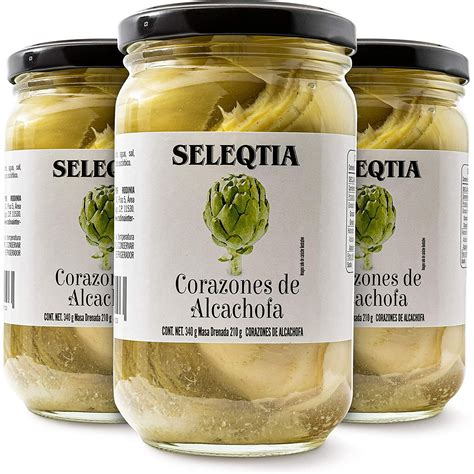 Variedad de presentaciones de alcachofas envasadas