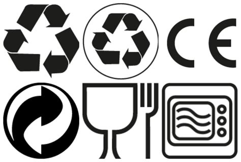 Símbolos de aptitud para microondas en envases
