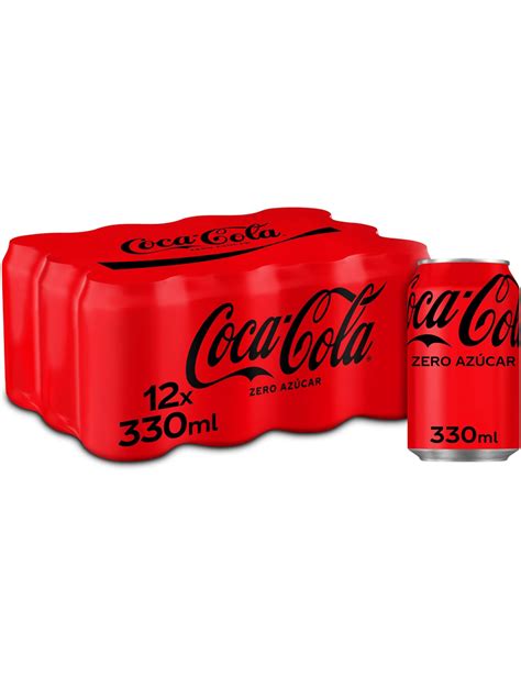 Pack de 12 latas de Coca-Cola Zero de 330ml en su embalaje original