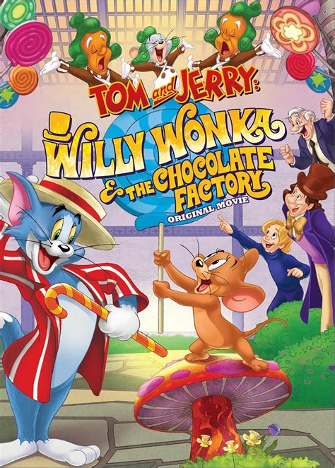 Tom y Jerry visitando la fábrica de chocolate de Willy Wonka