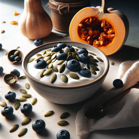 Plato saludable con calabaza semillas y nueces