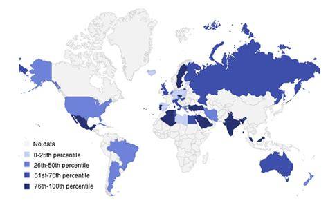 Mapa de prevalencia de la enfermedad celíaca en el mundo