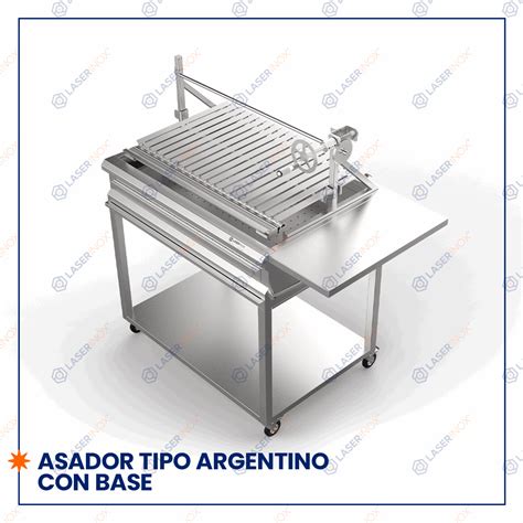 Esquema de asador argentino vertical