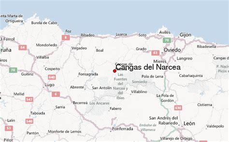 Mapa de Cangas de Narcea y sus alrededores