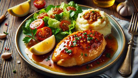 Selección de platos variados con pechuga de pollo