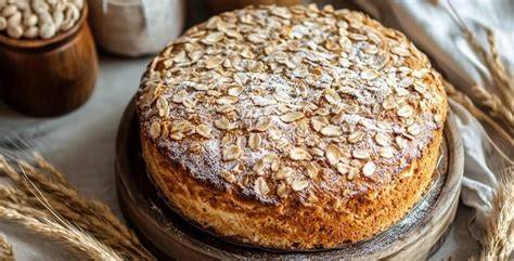 Ingredientes principales de la torta de avena: avena y leche