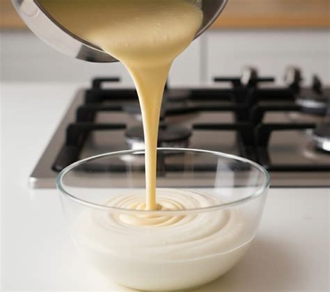 Proceso de mezcla de la crema de mascarpone y yemas