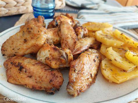 Alitas de pollo marinadas al horno