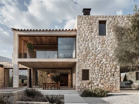 Fachada de piedra restaurada