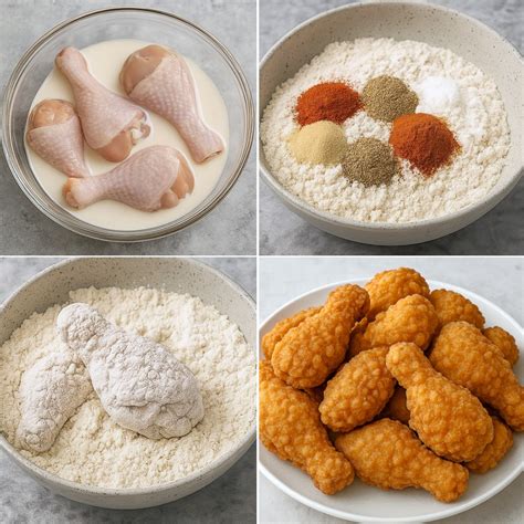 Ingredientes del rebozado en recipientes separados