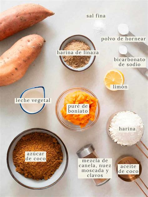 Ingredientes para bizcocho de boniato