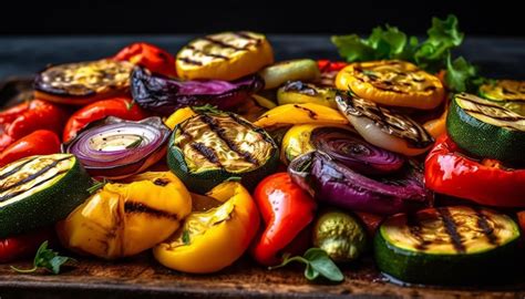 Plato creativo de verduras asadas y frescas
