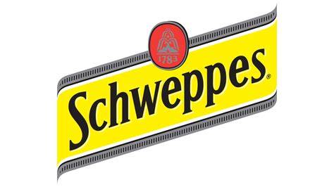 Logotipo histórico de Schweppes con una fuente