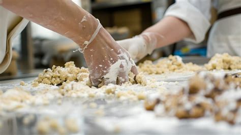 proceso de amasado y corte de galletas