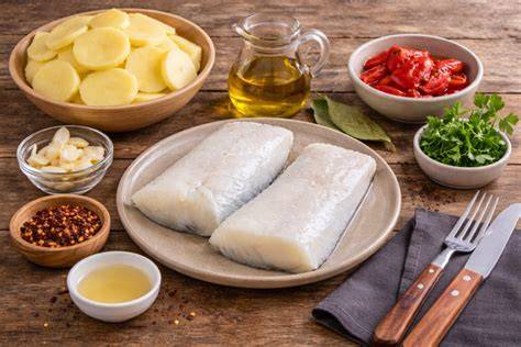 Ingredientes para bacalao al horno