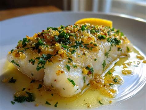 Bacalao al horno con chips de ajo