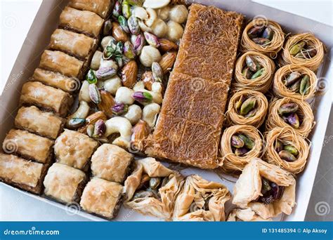 Variedad de baklava turco