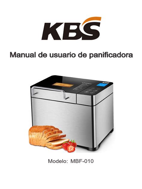 Manual de usuario de panificadora