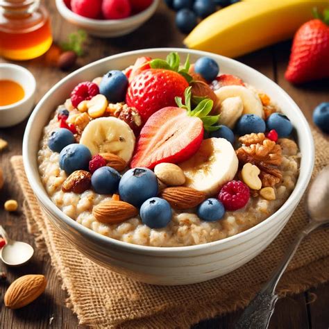 Plato de crepes de avena recién hechas con frutas frescas