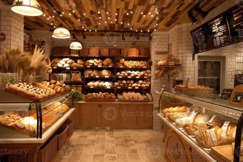 Interior de la Panadería Ambato mostrando variedad de productos