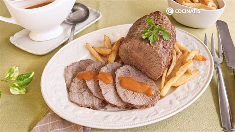 Plato de redondo de ternera en salsa