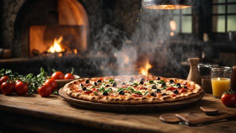 Pizza de espelta integral recién salida del horno