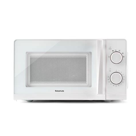Microondas Taurus Full White en funcionamiento