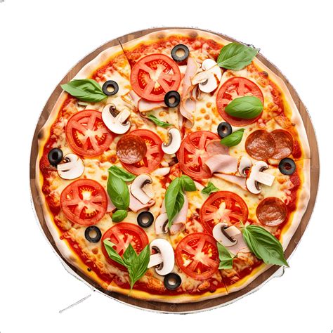 Pizza con ingredientes frescos