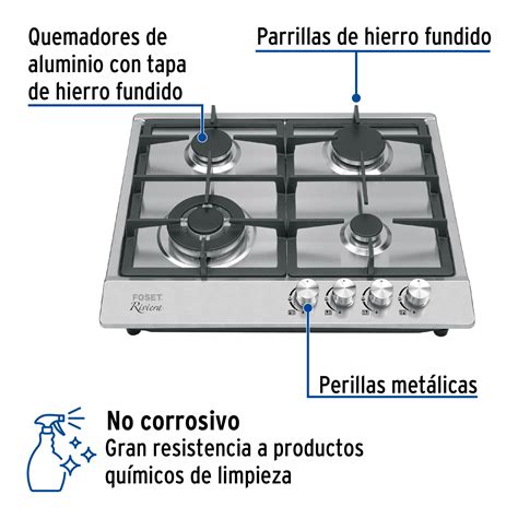 Parrilla de gas en funcionamiento