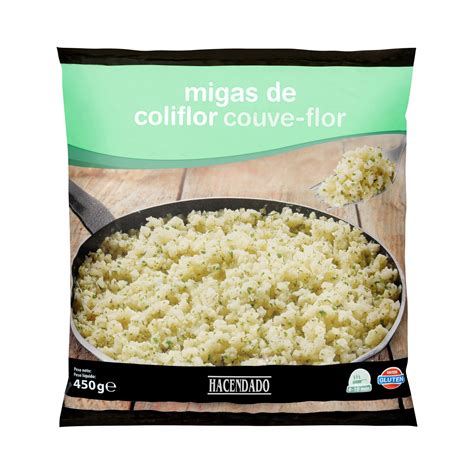 proceso de picado de coliflor para migas