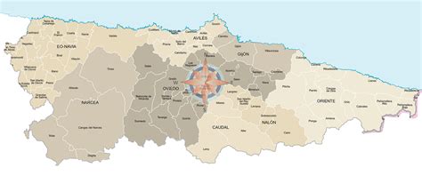 Mapa gastronómico de Asturias