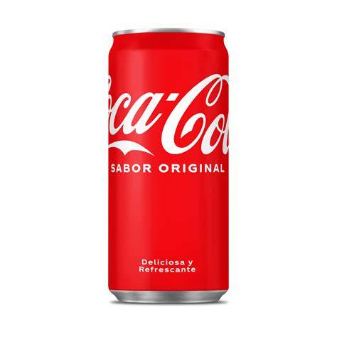 Lata de Coca-Cola Sabor Original de 200 ml con hielo y limón
