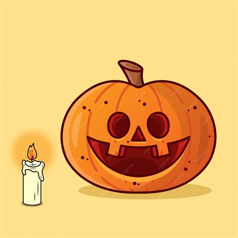 Calabaza de Halloween con vela