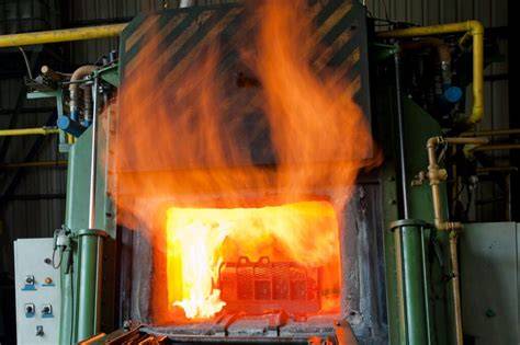 Esquema de la distribución del calor 4D en un horno