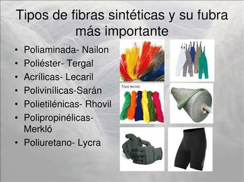 Diferentes tipos de fibras sintéticas para relleno.