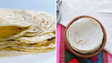 Comparación de tortillas de maíz y trigo