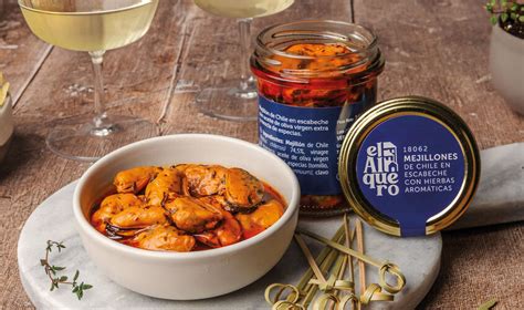 Mejillones en escabeche con hierbas aromáticas
