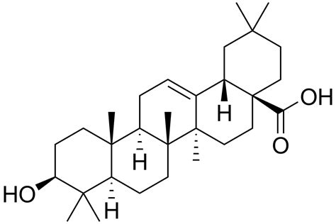 Estructura molecular del ácido oleanólico