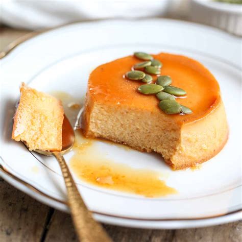 Flan de calabaza con caramelo