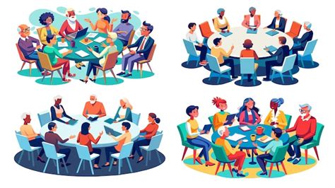 Grupo de personas participando en un foro de idiomas en línea