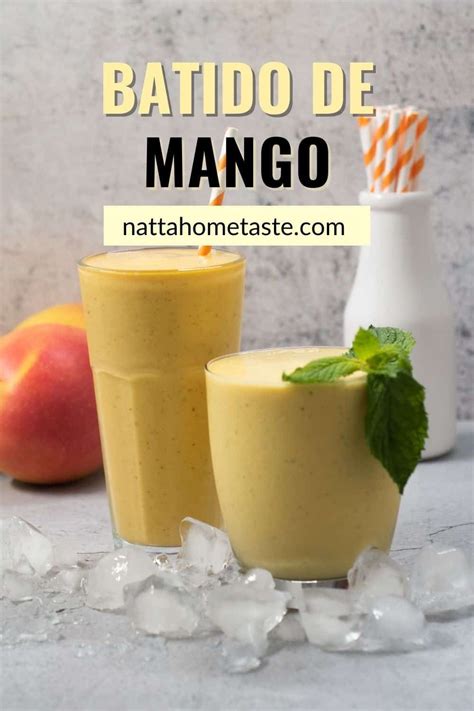Ingredientes frescos para un batido de mango