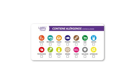 Etiqueta de ingredientes alimentarios resaltando alérgenos