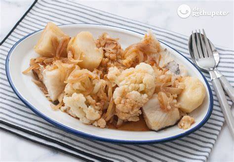 Coliflor y patatas con refrito