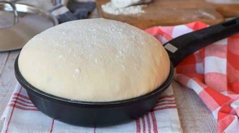 Preparación de pan en sartén