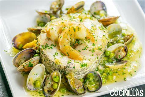 Merluza con almejas en salsa verde