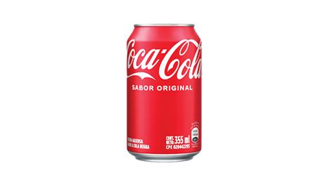 Una lata de Coca-Cola clásica con burbujas